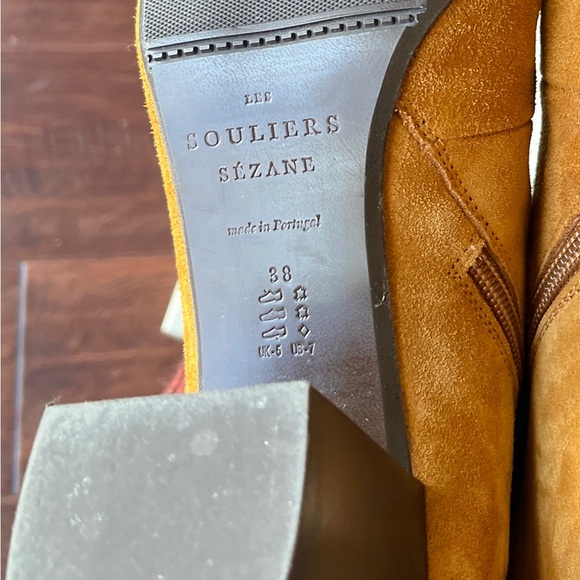 Sezane Sandy Suede Lace-Up Ankle Boots - Picture 3 of 10